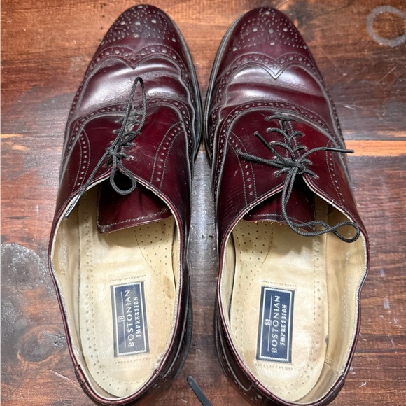 Bostonian 🇺🇸 Made in USA Men's Burgundy Wingtip Leather Oxfords 12 D - Picture 8 of 15